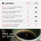 Cambio Roasters Organic Donut Blend Coffee, Case of 6, 10 Count