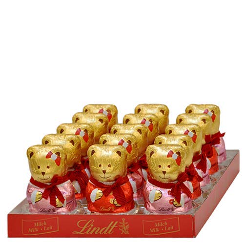 Lindt Teddy Festive Milk Chocolate Candy, Case of 15, 3.5 Oz