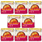 A-Sha Foods Hot Spicy Ramen Noodle Soup Packets, Case of 8, 11.3 oz