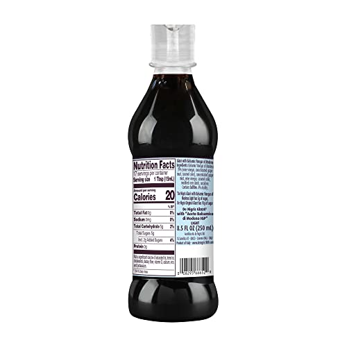 De Nigris Balsamic Vinegar Glaze, Case of 6, 8.5 fl oz