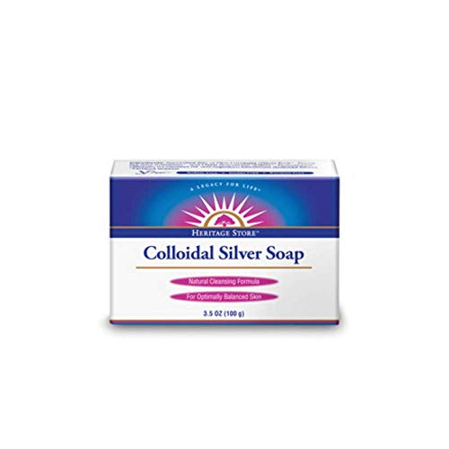 Heritage Store Colloidal Silver Bar Soap, Case of 6, 3.5 oz