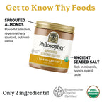 Philosopher Foods Organic Naked Creamy Almond Butter, 6 oz, Case of 6