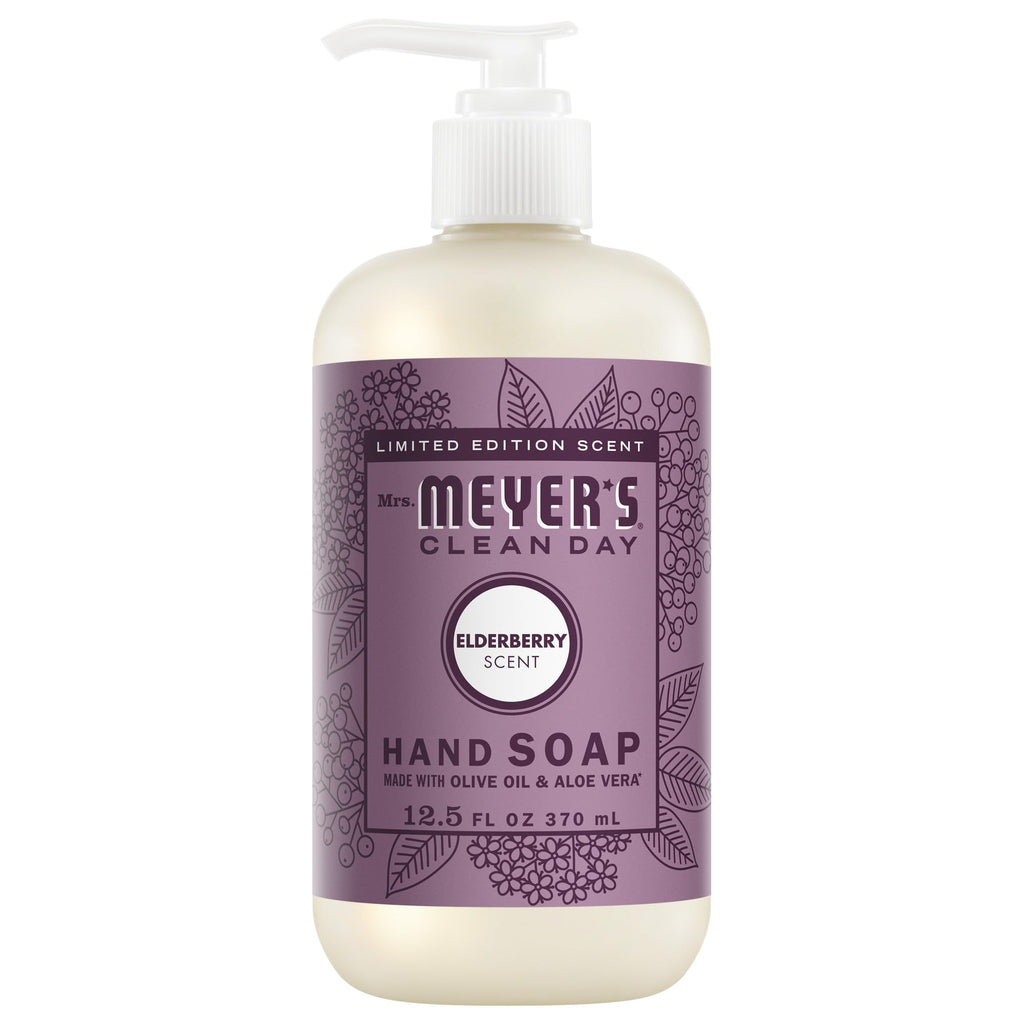 Mrs. Meyer's Clean Day Elderberry Hand Soap, 12.5 fl oz, Case of 6