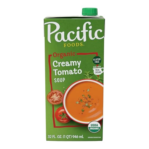 Pacific Foods Organic Creamy Tomato Soup, Case of 12, 32 Fluid Ounce