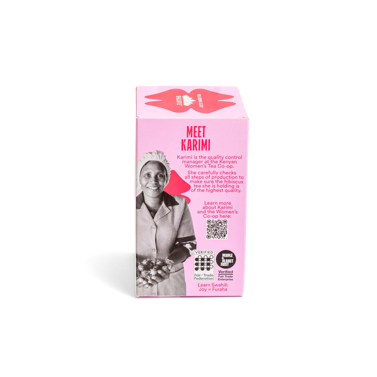 Justea Hibiscus Glow Tea Bags, Case of 6, 16 Count