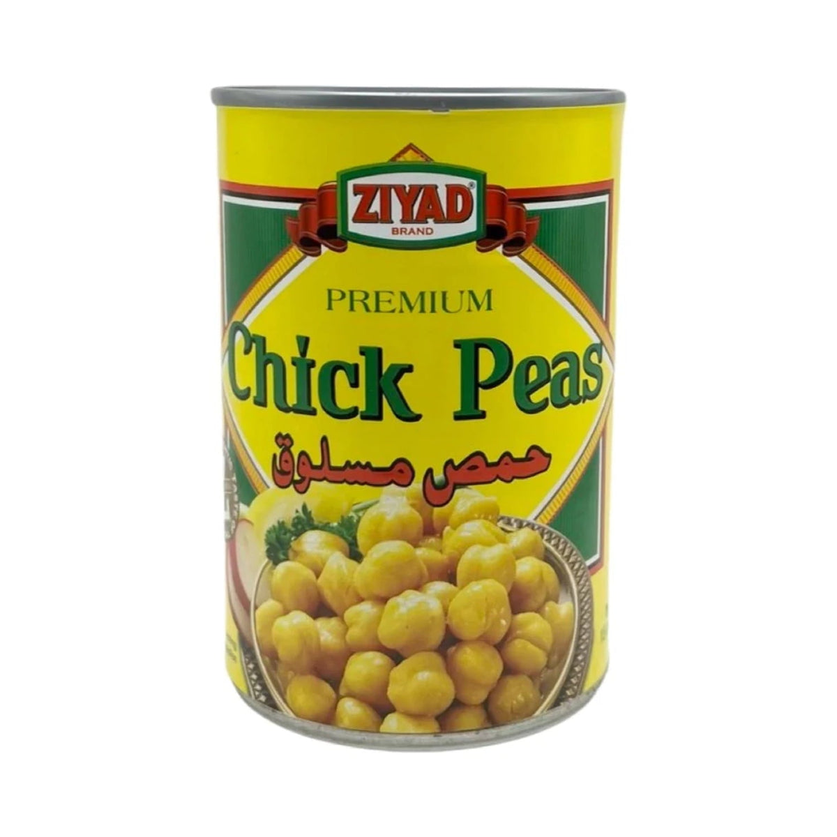 Ziyad Chick Peas Garbanzo Beans, Case of 6, 15.5 Ounce Cans