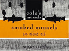 Cole's Smoked Mussels in Olive Oil, Case of 5, 4 Ounce