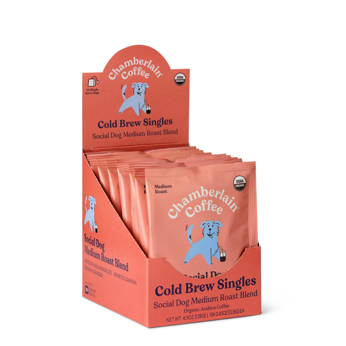 Chamberlain Coffee Organic Social Dog Coffee, Case of 6, 4.5 oz