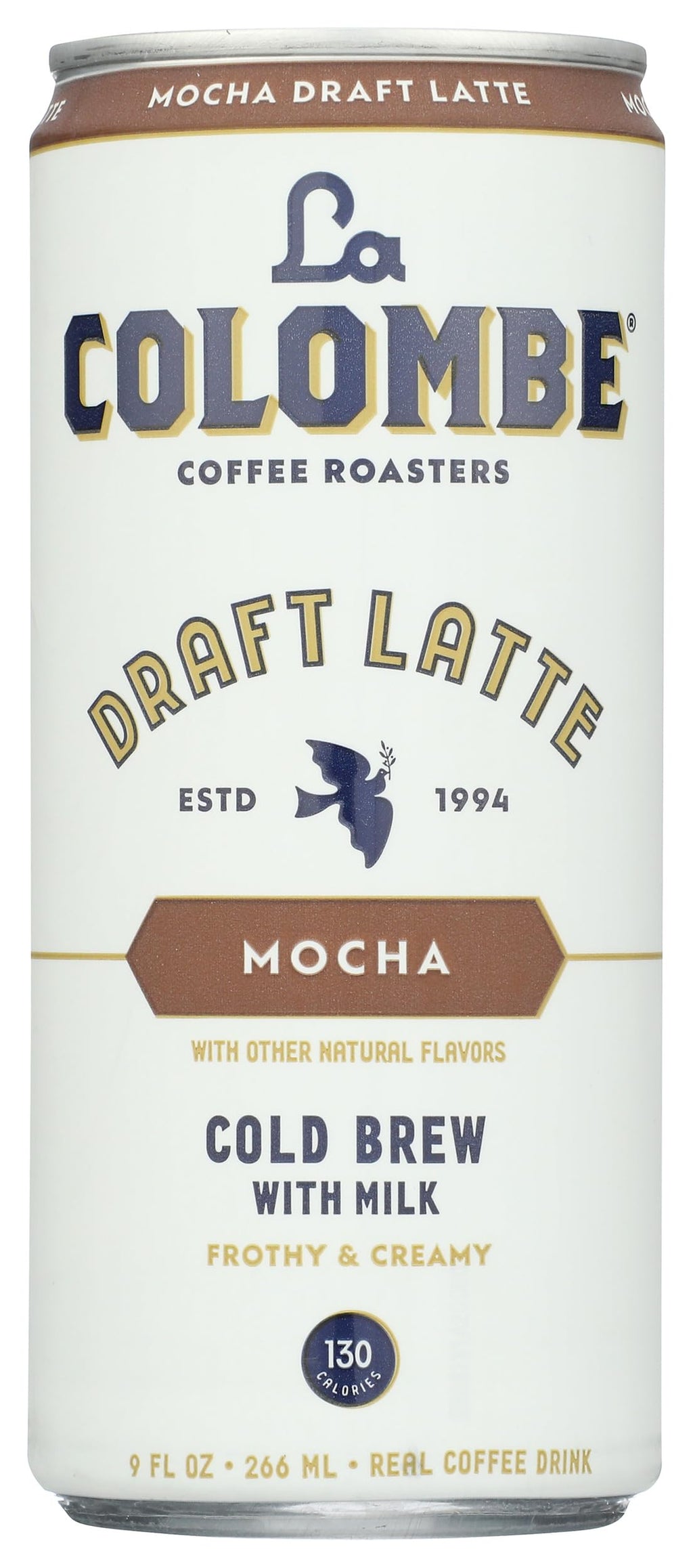 La Colombe Mocha Draft Latte Coffee Drink, Case of 12, 9 fl oz