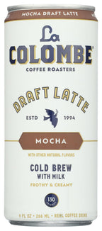 La Colombe Mocha Draft Latte Coffee Drink, Case of 12, 9 fl oz