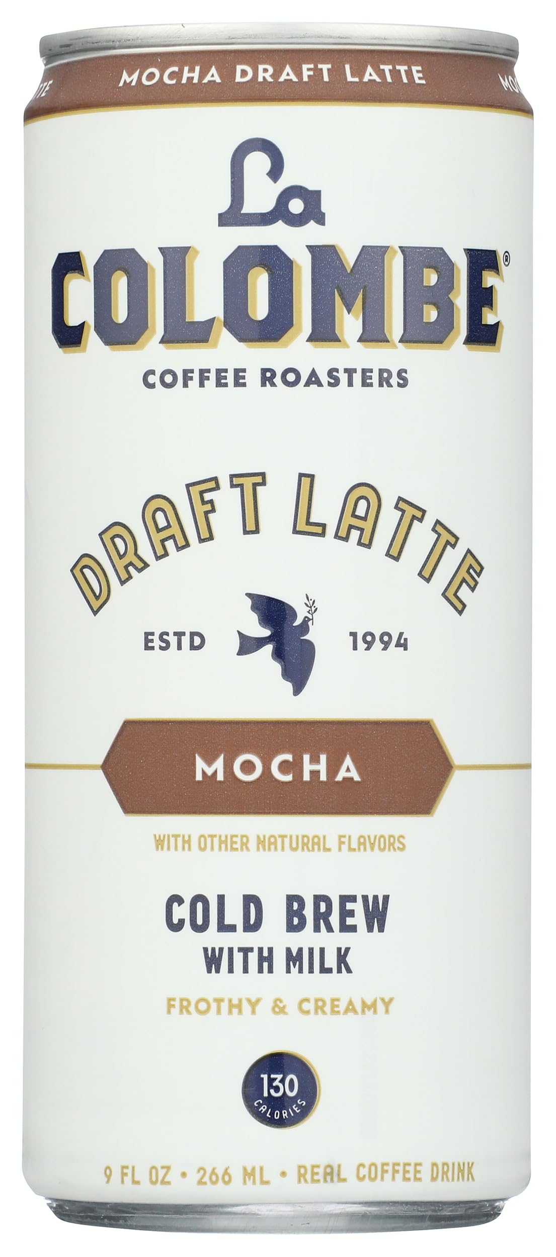 La Colombe Mocha Draft Latte Coffee Drink, Case of 12, 9 fl oz