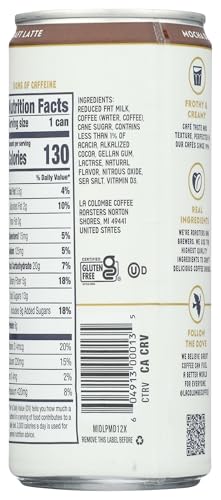 La Colombe Mocha Draft Latte Coffee Drink, Case of 12, 9 fl oz