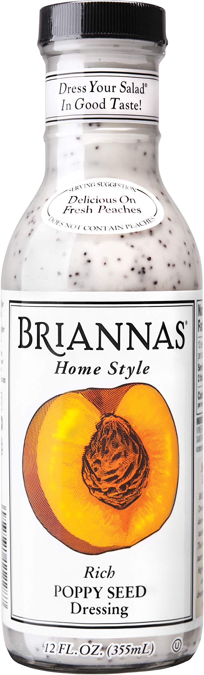 Brianna's Raspberry Poppy Seed Salad Dressing, Case of 6, 12 Fl Oz Bottles