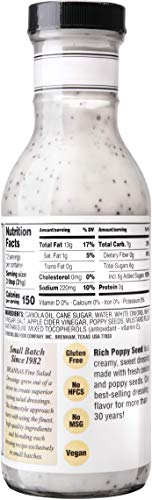 Brianna's Raspberry Poppy Seed Salad Dressing, Case of 6, 12 Fl Oz Bottles