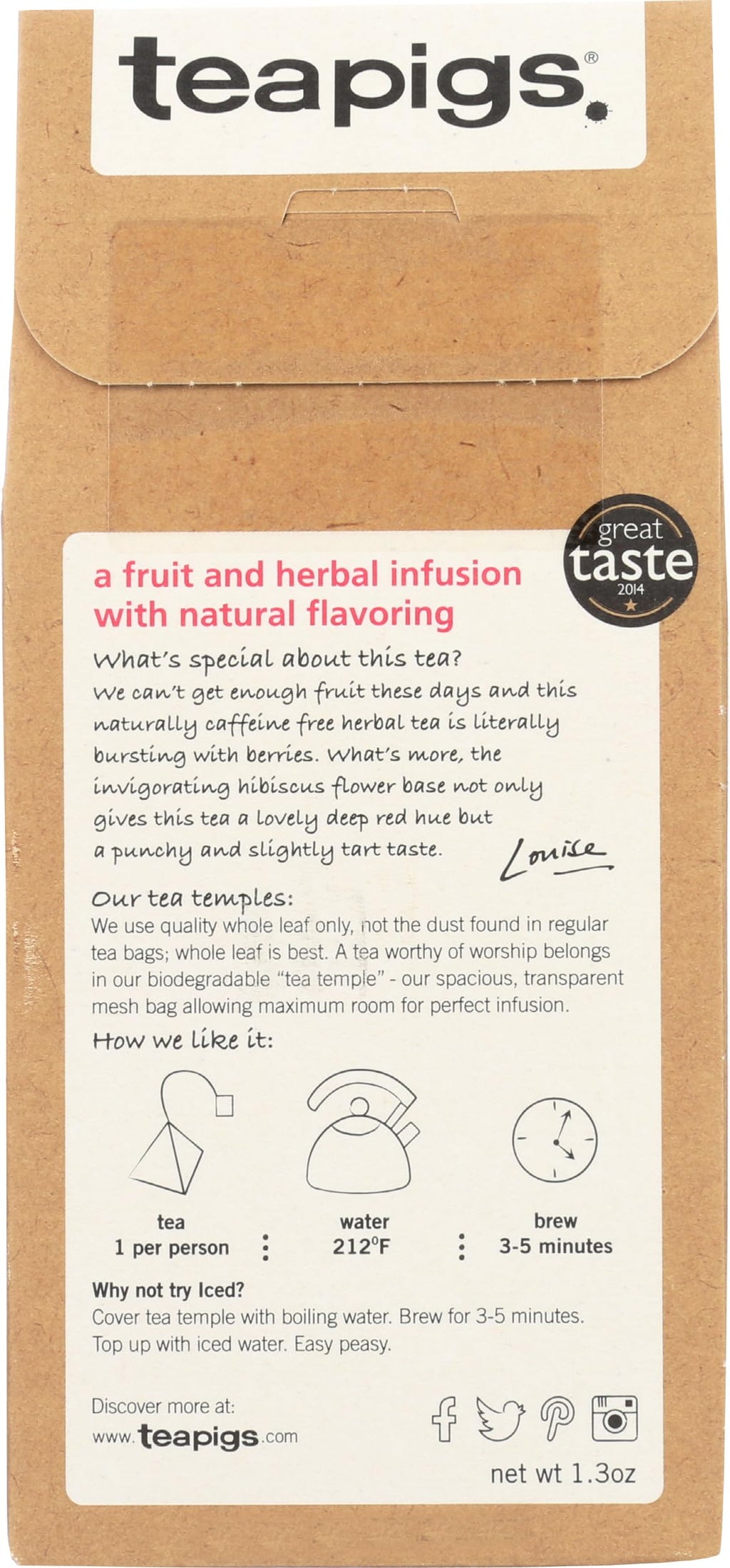 Teapigs Super Fruit Tea, Case of 6, 15 Count