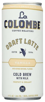 La Colombe Vanilla Draft Latte Coffee, Case of 12, 9 Fluid Ounce