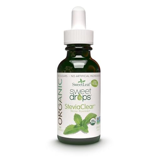 SweetLeaf Organic Clear Sweet Drops Stevia Sweetener, Case of 6, 2 Fluid Ounce