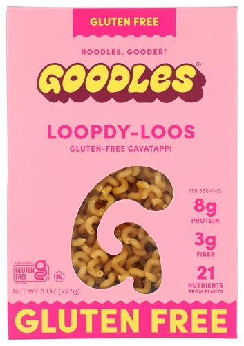 Goodles Loopdy-Loos Gluten-Free Dry Pasta, Case of 12, 8 Ounce