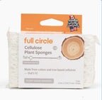 Full Circle Plain Jane Natural Cellulose Kitchen Sponges, Case of 6, 3 Count