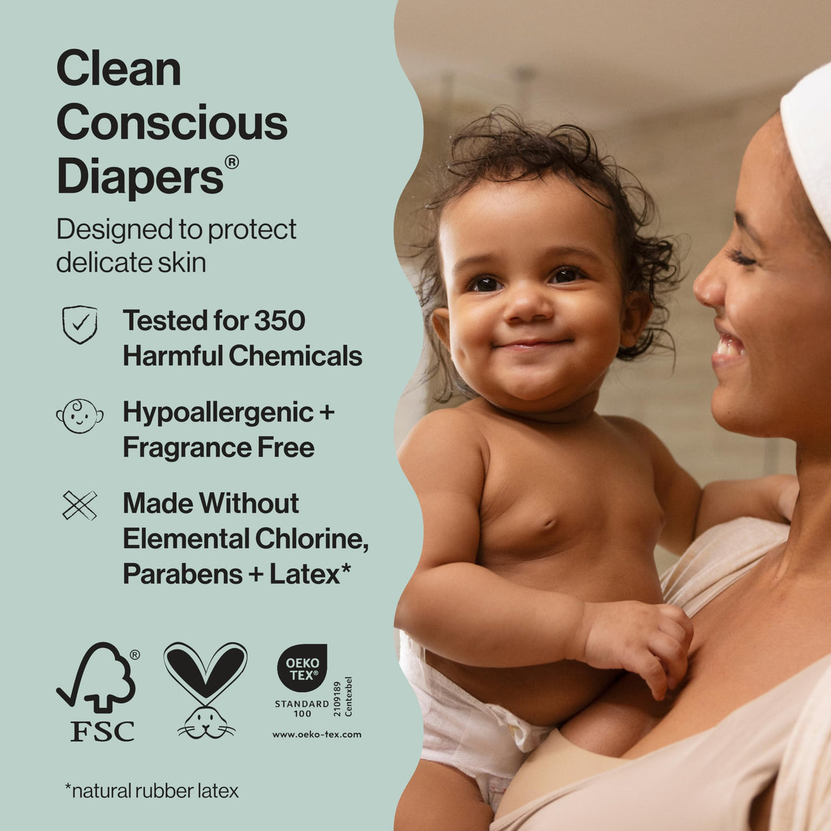 The Honest Company Delish Letters Baby Diapers Size 5, 44 Count