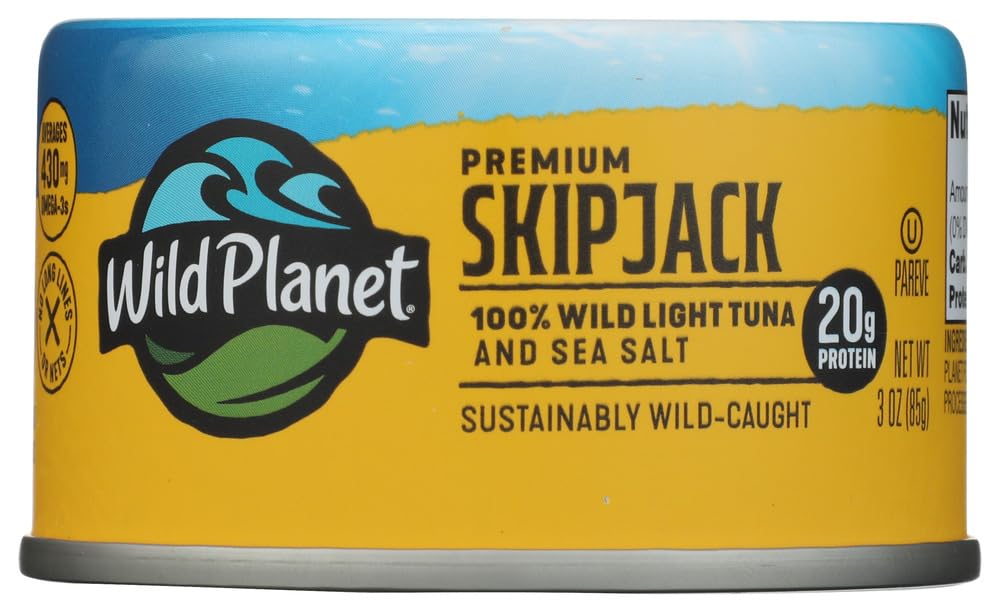 Wild Planet Wild Premium Skipjack Tuna, Case of 12, 3 Count 3 oz Packs