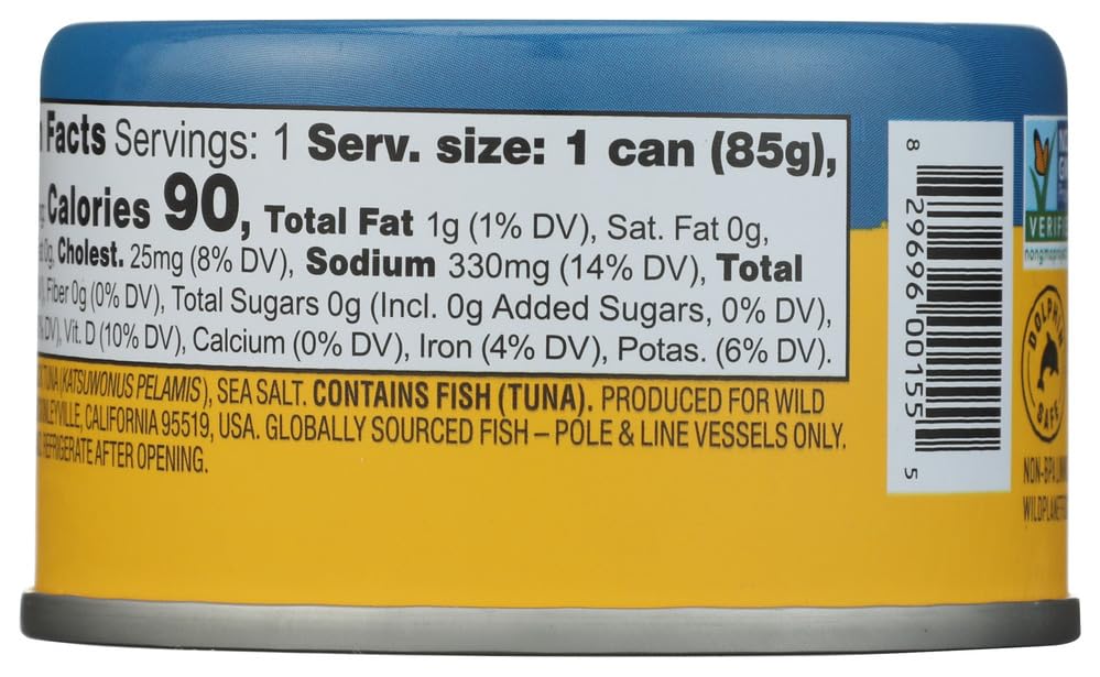 Wild Planet Wild Premium Skipjack Tuna, Case of 12, 3 Count 3 oz Packs