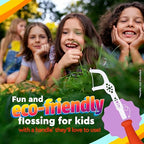 RADIUS Bubblegum EcoFlex Kids Floss Picks, 50 Count