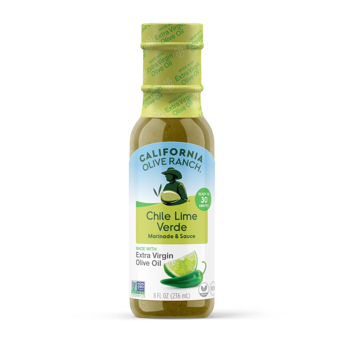 California Olive Ranch Chile Lime Marinade and Sauce, Case of 6, 8 Fl Oz Bottles