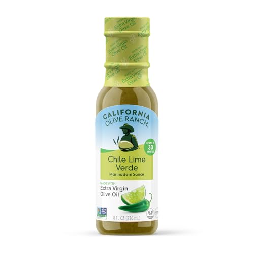 California Olive Ranch Chile Lime Marinade and Sauce, Case of 6, 8 Fl Oz Bottles