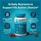 SmartyPants Men's Multi and Omega-3 Gummy Vitamins, 90 Count