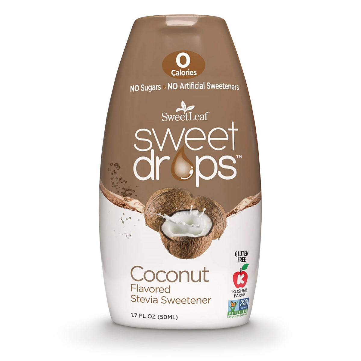 SweetLeaf Coconut Sweet Drops Sweetener, Case of 12, 1.7 Fl Oz Bottles
