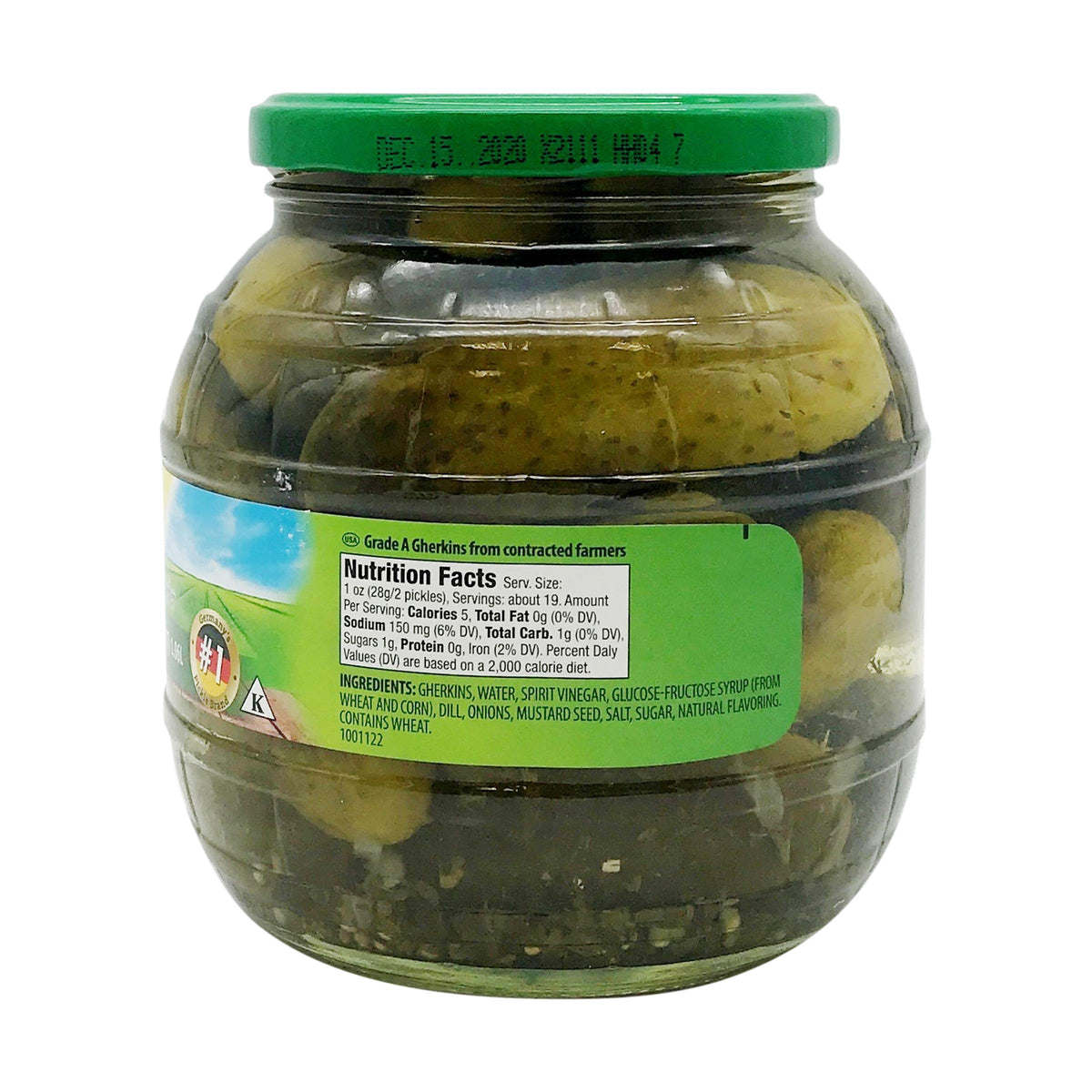 Kuhne Pickle Barrel Pickles, Case of 6, 35.9 Oz Jars
