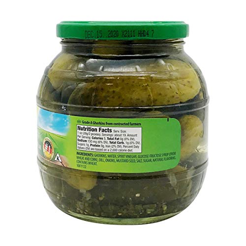 Kuhne Pickle Barrel Pickles, Case of 6, 35.9 Oz Jars