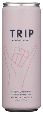 TRIP Mindful Blend Elderflower Mint Sparkling Drink, 12 Fluid Ounce Cans, Case of 12
