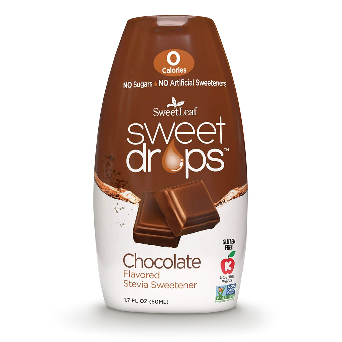 SweetLeaf Chocolate Sweet Drops Liquid Stevia Sweetener, Case of 12, 1.7 Fluid Ounce
