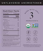 Truvani Organic Unflavored Plant Protein Powder, 19.75 Ounce Container