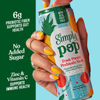 Simply Pop Fruit Punch Prebiotic Soda, Case of 12, 12 Fluid Ounce