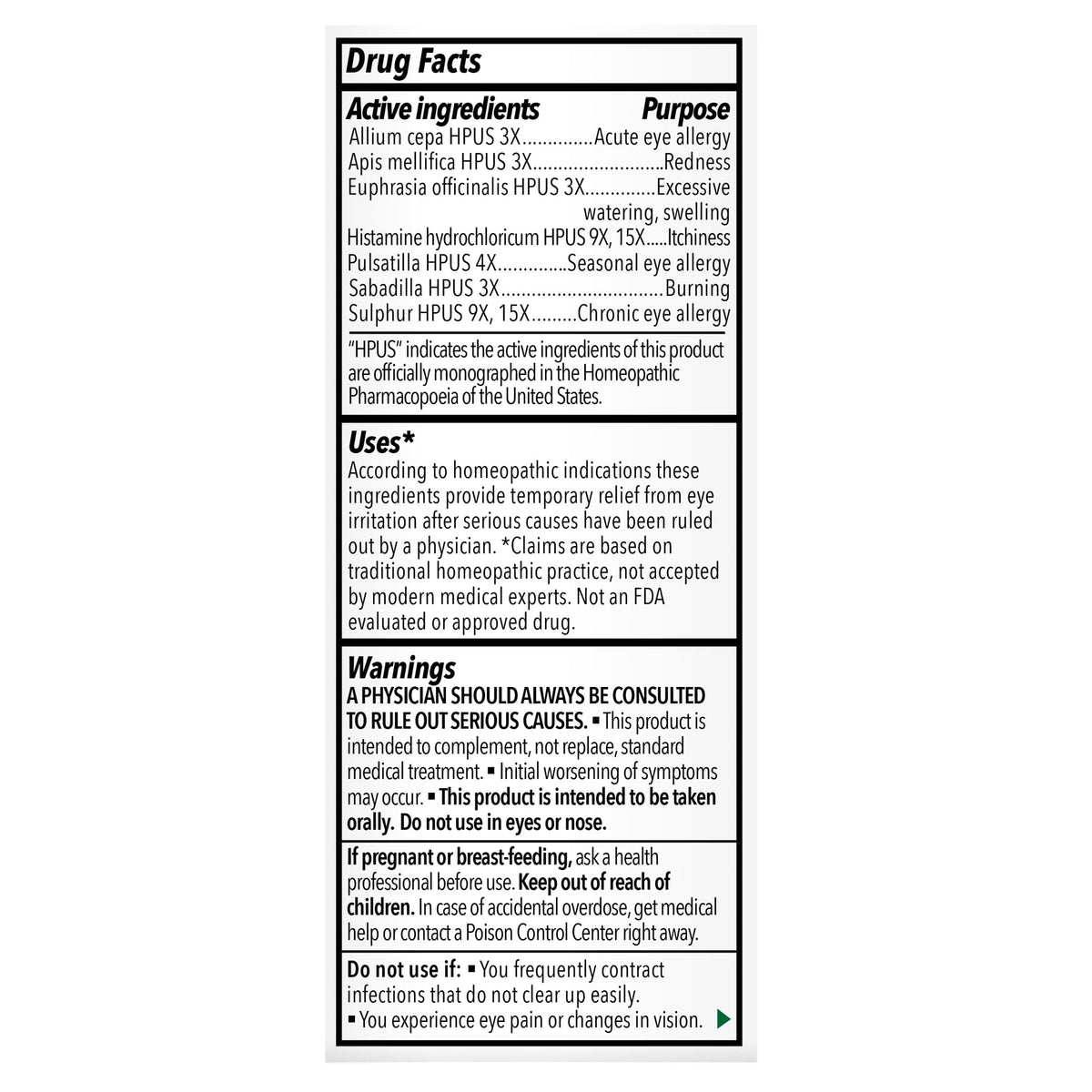 Natural Eyes Allergy Relief Eye Drops and Tablets, 70 Count