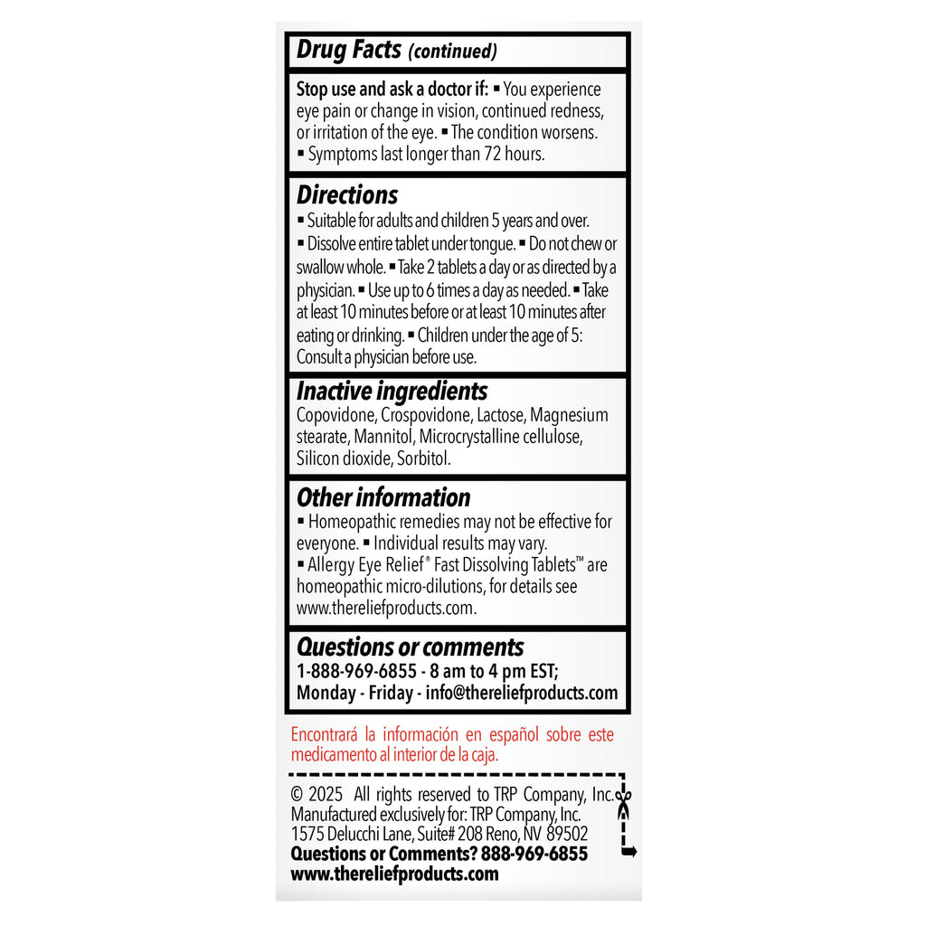 Natural Eyes Allergy Relief Eye Drops and Tablets, 70 Count