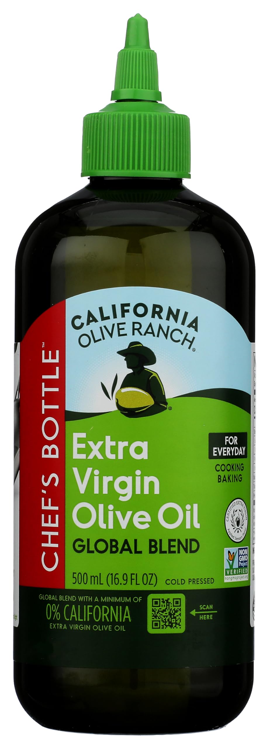 California Olive Ranch Extra Virgin Olive Oil Chef's Squeeze Bottle, Case of 6, 16.9 fl oz