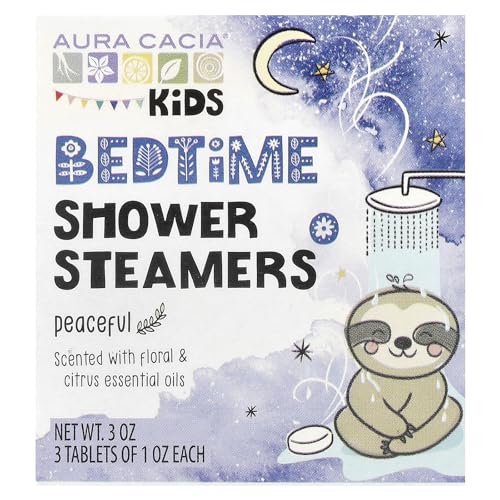Aura Cacia Kids Bedtime Shower Steamers, 3 Ounce Pack