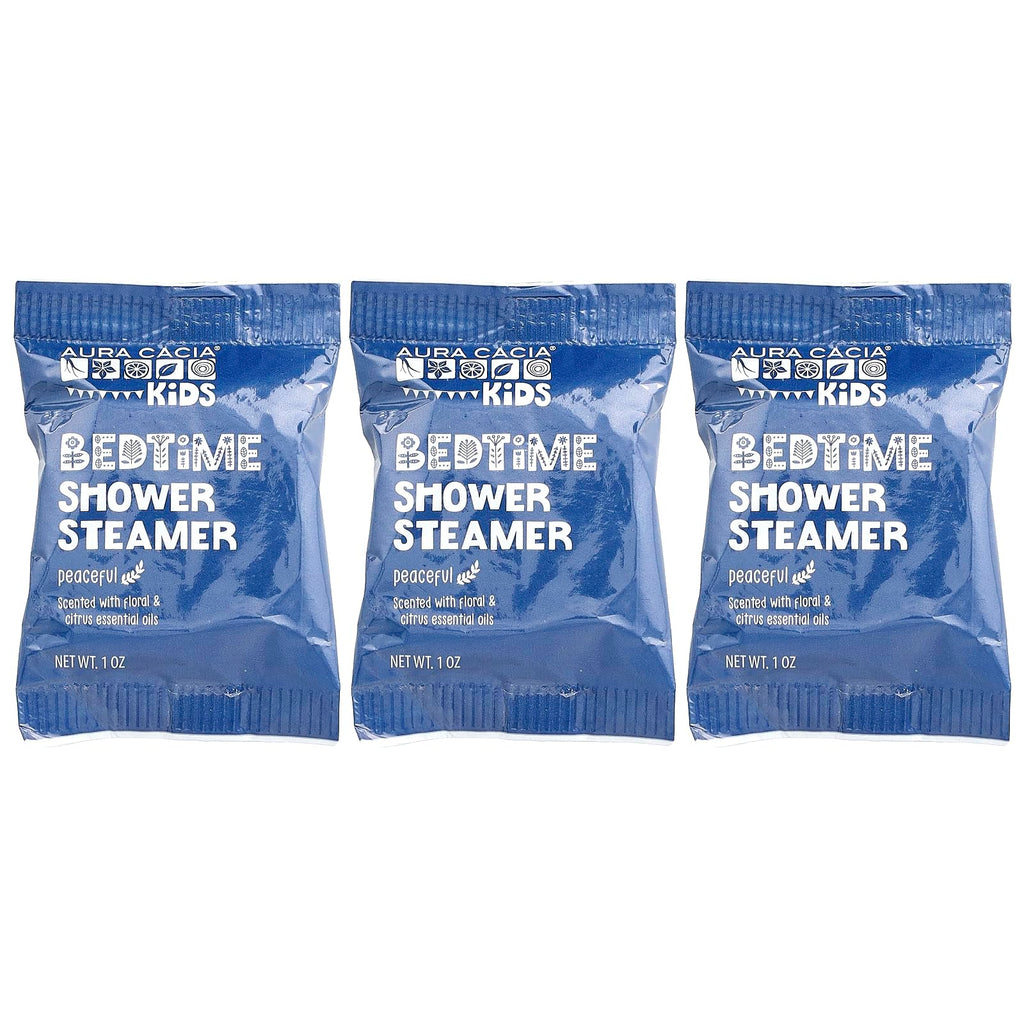 Aura Cacia Kids Bedtime Shower Steamers, 3 Ounce Pack