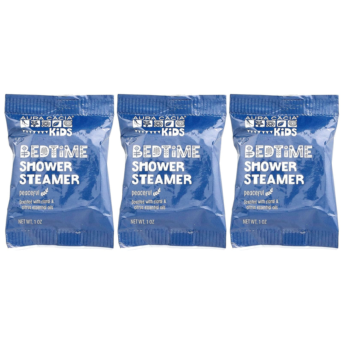Aura Cacia Kids Bedtime Shower Steamers, 3 Ounce Pack