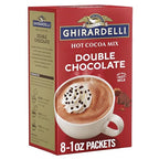 Ghirardelli Double Chocolate Hot Cocoa Mix, Case of 8, 8 Ounce Cartons
