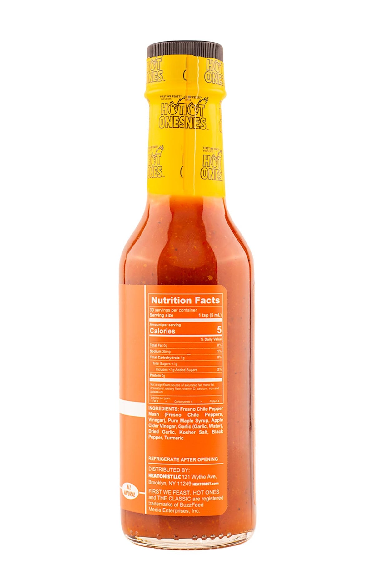 Hot Ones The Classic Chili Maple Hot Sauce, Case of 12, 5 oz