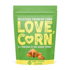 Love Corn Sour Cream and Onion Crunchy Corn, Case of 6, 4 Ounce