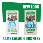 Blue Stripes Whole Cacao Hazelnut Butter Dark Chocolate Truffle Bar, Case of 24, 2.1 Ounce Bars