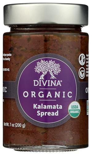 Divina Organic Kalamata Olive Spread, 7 Ounce, Case of 6