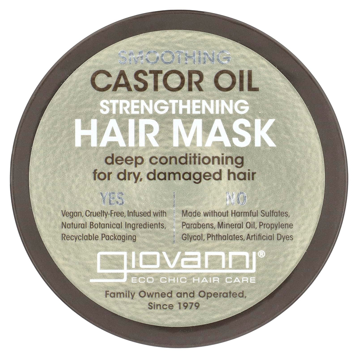 Giovanni Smoothing Castor Oil Strengthening Hair Mask, 10 Fluid Ounce