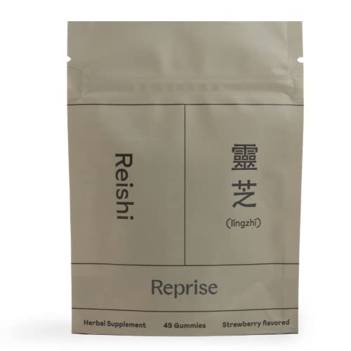 Reprise Strawberry Reishi Mushroom Supplement Gummies, 45 Count